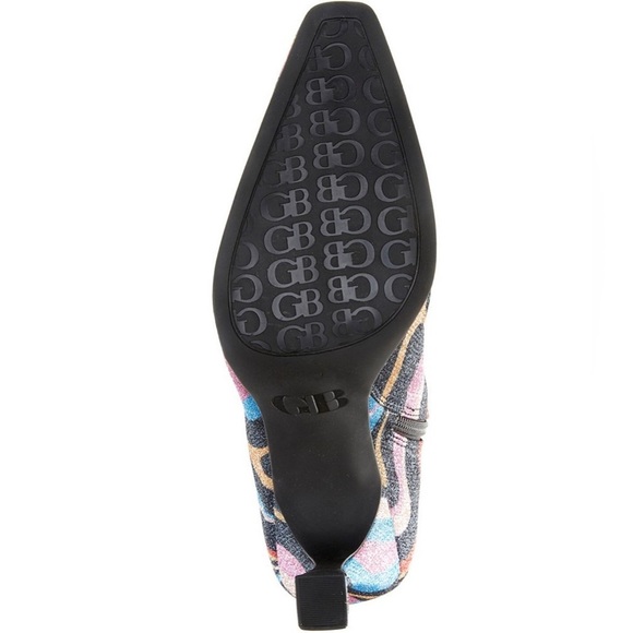 Gianni Bini Cat-Walk Glitter Snip Toe Colorful Swirl Pattern Knee-High Boots NWT - Picture 6 of 16